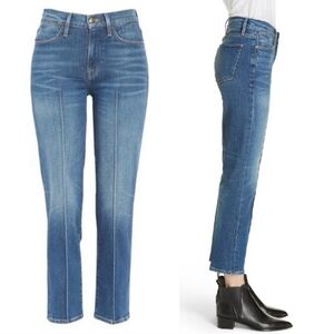 Frame Denim Boylston Le High Straight Dark Wash Ankle Jeans